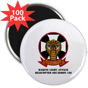 MLAHS169 - M01 - 01 - Marine Light Attack Helicopter Squadron 169 with Text - 2.25" Magnet (100 pack)