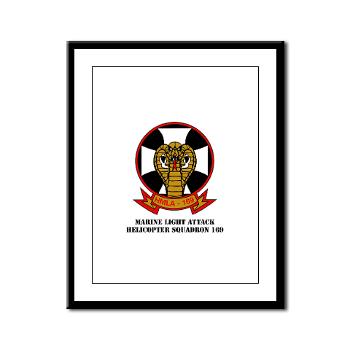 MLAHS169 - M01 - 02 - Marine Light Attack Helicopter Squadron 169 with Text - Framed Panel Print