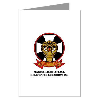 MLAHS169 - M01 - 02 - Marine Light Attack Helicopter Squadron 169 with Text - Greeting Cards (Pk of 10)