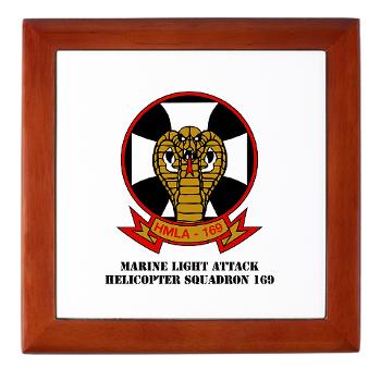MLAHS169 - M01 - 03 - Marine Light Attack Helicopter Squadron 169 with Text - Keepsake Box