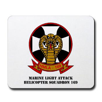 MLAHS169 - M01 - 03 - Marine Light Attack Helicopter Squadron 169 with Text - Mousepad