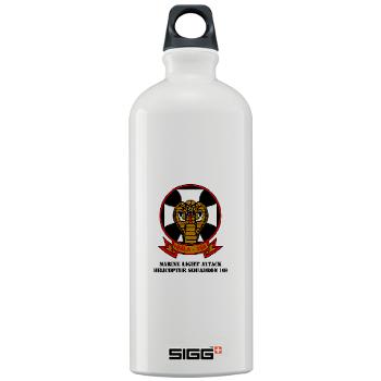 MLAHS169 - M01 - 03 - Marine Light Attack Helicopter Squadron 169 with Text - Sigg Water Bottle 1.0L