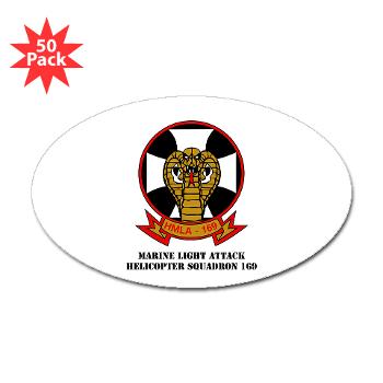 MLAHS169 - M01 - 01 - Marine Light Attack Helicopter Squadron 169 with Text - Sticker (Oval 50 pk) - Click Image to Close