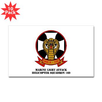 MLAHS169 - M01 - 01 - Marine Light Attack Helicopter Squadron 169 with Text - Sticker (Rectangle 10 pk) - Click Image to Close