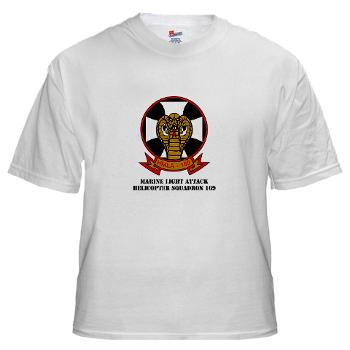 MLAHS169 - A01 - 04 - Marine Light Attack Helicopter Squadron 169 with Text - White t-Shirt - Click Image to Close