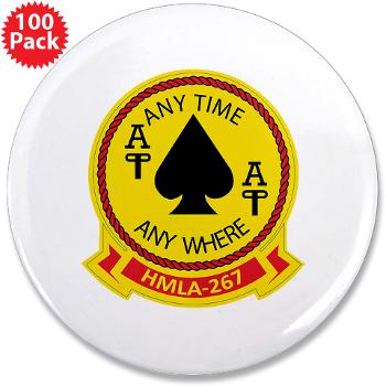MLAHS267 - M01 - 01 - Marine Lt Atk Helicopter Squadron 267 3.5" Button (100 pack)