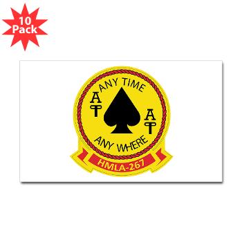 MLAHS267 - M01 - 01 - Marine Lt Atk Helicopter Squadron 267 Sticker (Rectangle 10 pk) - Click Image to Close