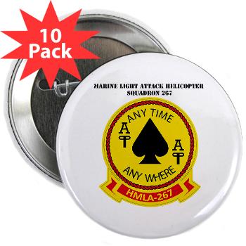 MLAHS267 - M01 - 01 - Marine Lt Atk Helicopter Squadron 267 with Text 2.25" Button (10 pack) - Click Image to Close