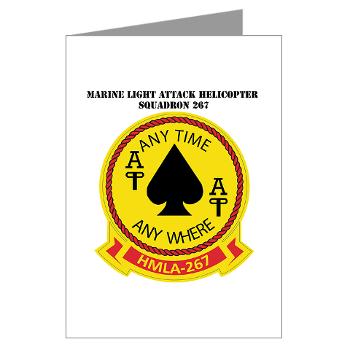 MLAHS267 - M01 - 02 - Marine Lt Atk Helicopter Squadron 267 with Text Greeting Cards (Pk of 10) - Click Image to Close