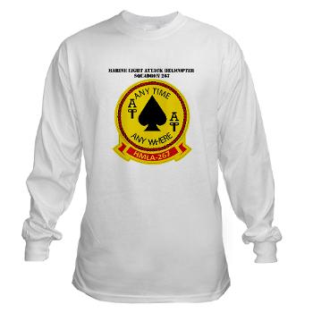 MLAHS267 - A01 - 03 - Marine Lt Atk Helicopter Squadron 267 with Text Long Sleeve T-Shirt