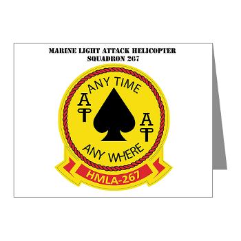 MLAHS267 - M01 - 02 - Marine Lt Atk Helicopter Squadron 267 with Text Note Cards (Pk of 20) - Click Image to Close