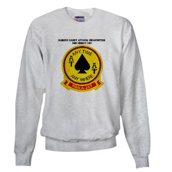 MLAHS267 - A01 - 03 - Marine Lt Atk Helicopter Squadron 267 with Text Sweatshirt - Click Image to Close