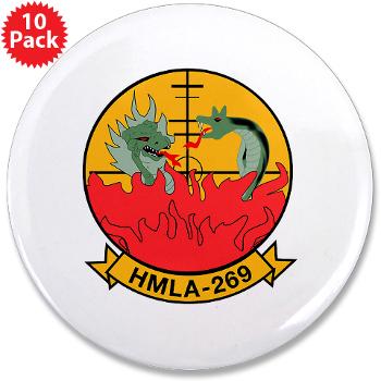 MLAHS269 - M01 - 01 - Marine Light Attack Helicopter Squadron 269 (HMLA-269) - 3.5" Button (10 pack)