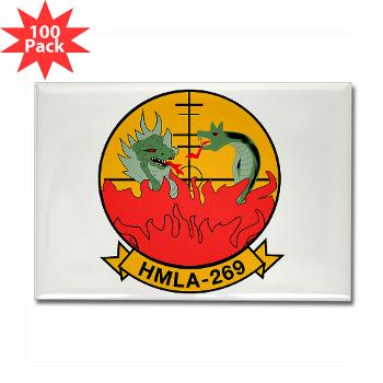 MLAHS269 - M01 - 01 - Marine Light Attack Helicopter Squadron 269 (HMLA-269) - Rectangle Magnet (100 pack) - Click Image to Close