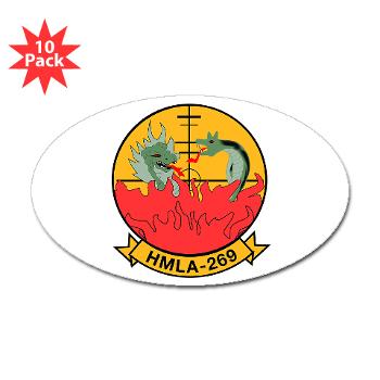 MLAHS269 - M01 - 01 - Marine Light Attack Helicopter Squadron 269 (HMLA-269) - Sticker (Oval 10 pk)