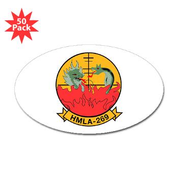 MLAHS269 - M01 - 01 - Marine Light Attack Helicopter Squadron 269 (HMLA-269) - Sticker (Oval 50 pk)