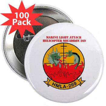 MLAHS269 - M01 - 01 - Marine Light Attack Helicopter Squadron 269 (HMLA-269) with Text - 2.25" Button (100 pack) - Click Image to Close