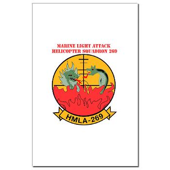 MLAHS269 - M01 - 02 - Marine Light Attack Helicopter Squadron 269 (HMLA-269) with Text - Mini Poster Print