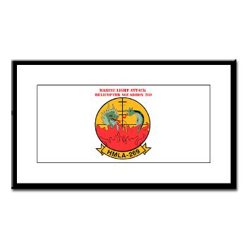 MLAHS269 - M01 - 02 - Marine Light Attack Helicopter Squadron 269 (HMLA-269) with Text - Small Framed Print