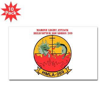 MLAHS269 - M01 - 01 - Marine Light Attack Helicopter Squadron 269 (HMLA-269) with Text - Sticker (Rectangle 10 pk) - Click Image to Close