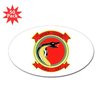 MLAHS367 - M01 - 01 - Marine Lt Atk Helicopter Squadron 367 Sticker (Oval 50 pk) - Click Image to Close