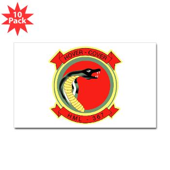 MLAHS367 - M01 - 01 - Marine Lt Atk Helicopter Squadron 367 Sticker (Rectangle 10 pk) - Click Image to Close