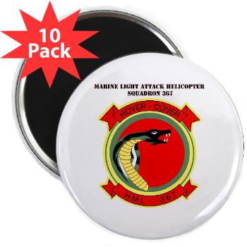 MLAHS367 - M01 - 01 - Marine Lt Atk Helicopter Squadron 367 with Text 2.25" Magnet (10 pack) - Click Image to Close