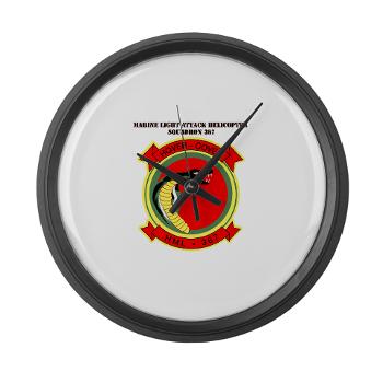 MLAHS367 - M01 - 03 - Marine Lt Atk Helicopter Squadron 367 with Text Large Wall Clock
