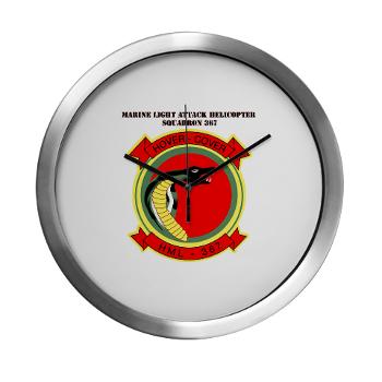 MLAHS367 - M01 - 03 - Marine Lt Atk Helicopter Squadron 367 with Text Modern Wall Clock - Click Image to Close
