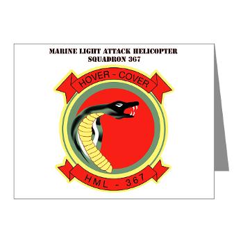 MLAHS367 - M01 - 02 - Marine Lt Atk Helicopter Squadron 367 with Text Note Cards (Pk of 20)