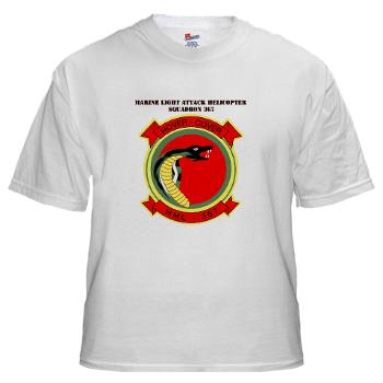 MLAHS367 - A01 - 04 - Marine Lt Atk Helicopter Squadron 367 with Text White T-Shirt