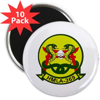 MLAHS369 - M01 - 01 - Marine Lt Atk Helicopter Squadron 369 2.25" Magnet (10 pack) - Click Image to Close