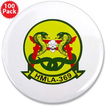 MLAHS369 - M01 - 01 - Marine Lt Atk Helicopter Squadron 369 3.5" Button (100 pack)