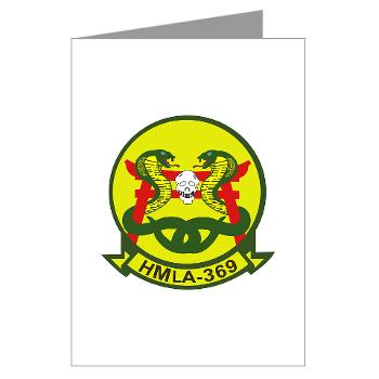MLAHS369 - M01 - 02 - Marine Lt Atk Helicopter Squadron 369 Greeting Cards (Pk of 10) - Click Image to Close
