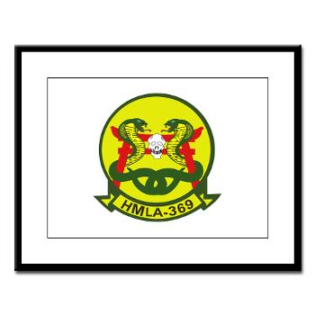 MLAHS369 - M01 - 02 - Marine Lt Atk Helicopter Squadron 369 Large Framed Print - Click Image to Close