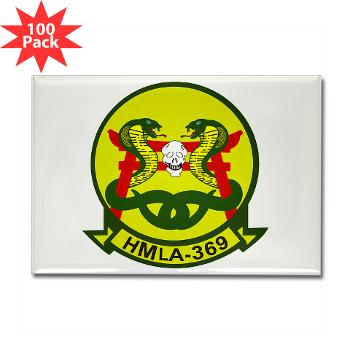 MLAHS369 - M01 - 01 - Marine Lt Atk Helicopter Squadron 369 Rectangle Magnet (100 pack) - Click Image to Close