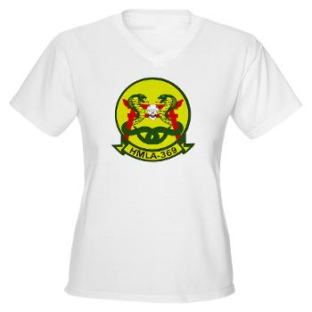 MLAHS369 - A01 - 04 - Marine Lt Atk Helicopter Squadron 369 Women's V-Neck T-Shirt - Click Image to Close