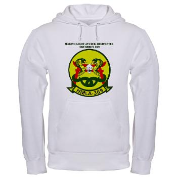 MLAHS369 - A01 - 03 - Marine Lt Atk Helicopter Squadron 369 with Text Hooded Sweatshirt