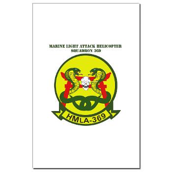 MLAHS369 - M01 - 02 - Marine Lt Atk Helicopter Squadron 369 with Text Mini Poster Print