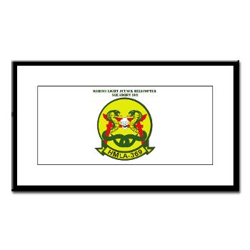 MLAHS369 - M01 - 02 - Marine Lt Atk Helicopter Squadron 369 with Text Small Framed Print