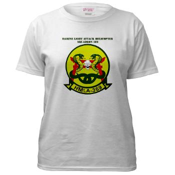 MLAHS369 - A01 - 04 - Marine Lt Atk Helicopter Squadron 369 with Text Women's T-Shirt