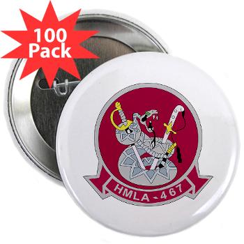 MLAHS467 - M01 - 01 - Marine Light Attack Helicopter Squadron 467 (HMLA-467) - 2.25" Button (100 pack)