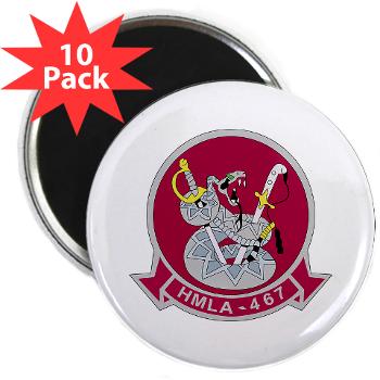 MLAHS467 - M01 - 01 - Marine Light Attack Helicopter Squadron 467 (HMLA-467) - 2.25" Magnet (10 pack)