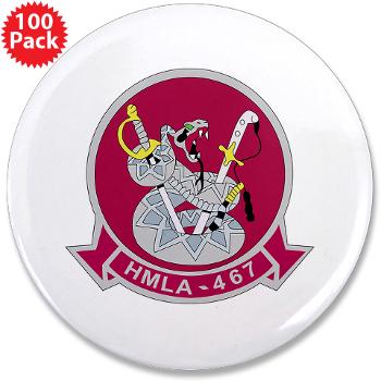 MLAHS467 - M01 - 01 - Marine Light Attack Helicopter Squadron 467 (HMLA-467) - 3.5" Button (100 pack)