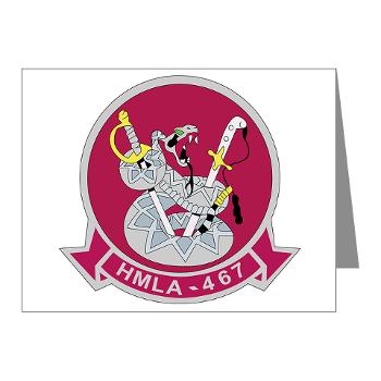 MLAHS467 - M01 - 02 - Marine Light Attack Helicopter Squadron 467 (HMLA-467) - Note Cards (Pk of 20)