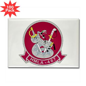 MLAHS467 - M01 - 01 - Marine Light Attack Helicopter Squadron 467 (HMLA-467) - Rectangle Magnet (100 pack)