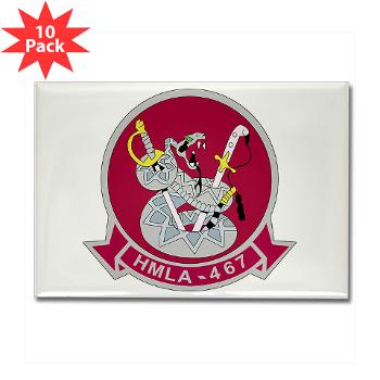 MLAHS467 - M01 - 01 - Marine Light Attack Helicopter Squadron 467 (HMLA-467) - Rectangle Magnet (10 pack) - Click Image to Close