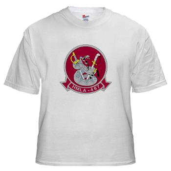 MLAHS467 - A01 - 04 - Marine Light Attack Helicopter Squadron 467 (HMLA-467) - White T-Shirt