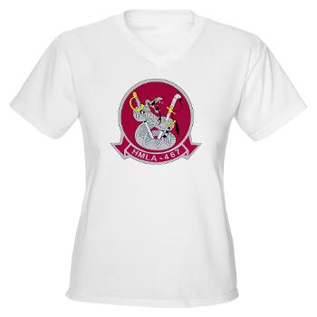 MLAHS467 - A01 - 04 - Marine Light Attack Helicopter Squadron 467 (HMLA-467) - Women's V-Neck T-Shirt - Click Image to Close