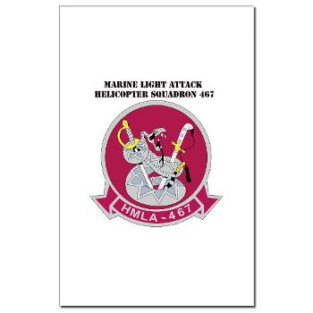 MLAHS467 - M01 - 02 - Marine Light Attack Helicopter Squadron 467 (HMLA-467) with Text - Mini Poster Print